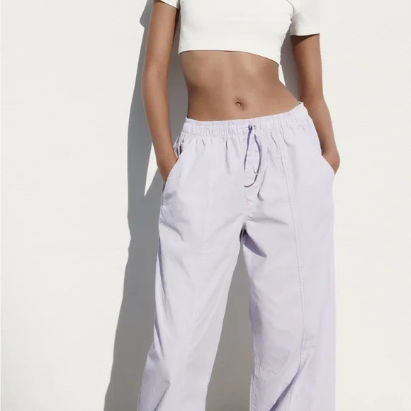 NWT Zara parachute pants size medium